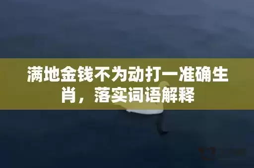 满地金钱不为动打一准确生肖,落实词语解释 满地金钱不为动打一准确生肖,落实词语解释