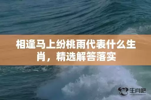 相逢马上纷桃雨代表什么生肖,精选解答落实 相逢马上纷桃雨代表什么生肖,精选解答落实