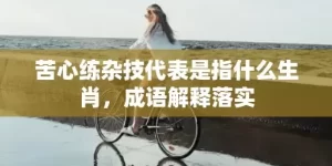 苦心练杂技代表是指什么生肖，成语解释落实