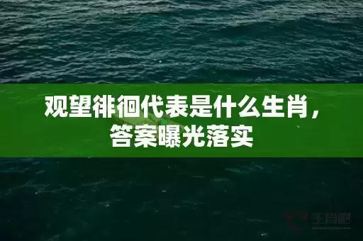 观望徘徊代表是什么生肖，答案曝光落实