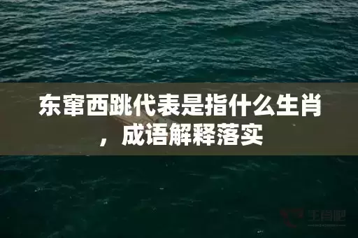 东窜西跳代表是指什么生肖,成语解释落实 东窜西跳代表是指什么生肖,成语解释落实