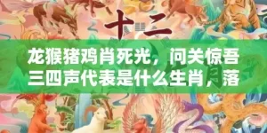 龙猴猪鸡肖死光，问关惊吾三四声代表是什么生肖，落实词语解释