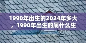 1990年出生的2024年多大，1990年出生的属什么生肖