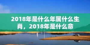 2018年是什么年属什么生肖，2018年是什么命