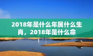 2018年是什么年属什么生肖，2018年是什么命