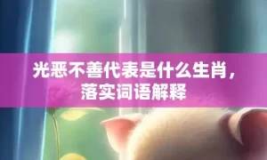 光恶不善代表是什么生肖,落实词语解释缩略图 光恶不善代表是什么生肖,落实词语解释