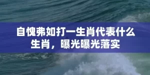 自愧弗如打一生肖代表什么生肖，曝光曝光落实