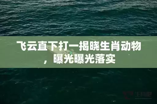 飞云直下打一揭晓生肖动物，曝光曝光落实