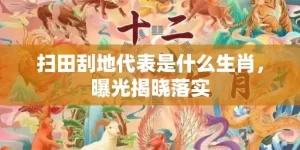 扫田刮地代表是什么生肖，曝光揭晓落实