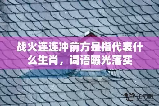 战火连连冲前方是指代表什么生肖,词语曝光落实 战火连连冲前方是指代表什么生肖,词语曝光落实