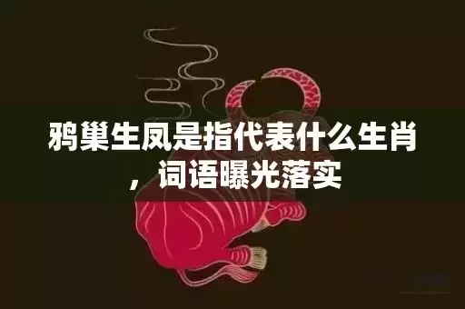 鸦巢生凤是指代表什么生肖，词语曝光落实