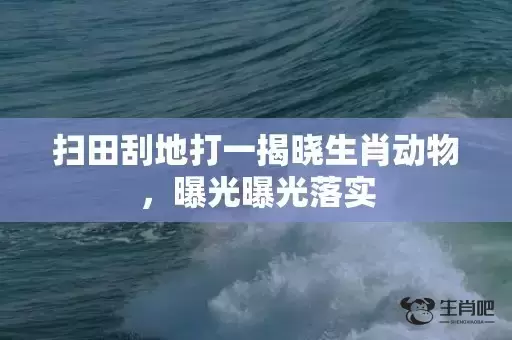 扫田刮地打一揭晓生肖动物，曝光曝光落实