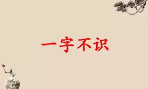 一字不识