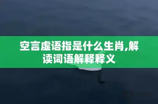 空言虚语指是什么生肖,解读词语解释释义插图