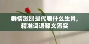 群情激昂是代表什么生肖,精准词语释义落实