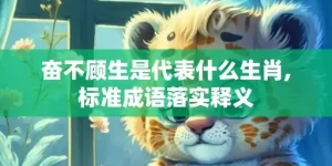 奋不顾生是代表什么生肖,标准成语落实释义