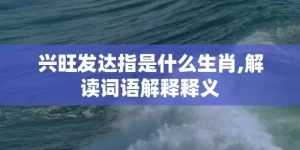 兴旺发达指是什么生肖,解读词语解释释义