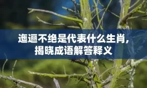 迤逦不绝是代表什么生肖,揭晓成语解答释义