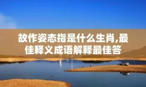 故作姿态指是什么生肖,最佳释义成语解释最佳答