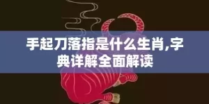 手起刀落指是什么生肖,字典详解全面解读