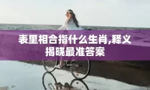 表里相合指什么生肖,释义揭晓最准答案缩略图 表里相合指什么生肖,释义揭晓最准答案