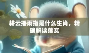 耕云播雨指是什么生肖，精确解读落实