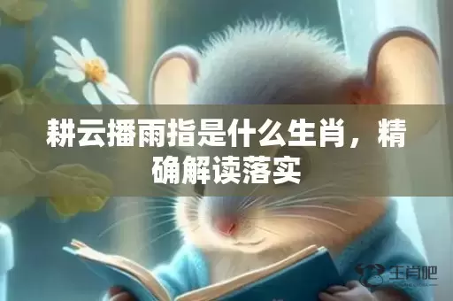 耕云播雨指是什么生肖，精确解读落实插图