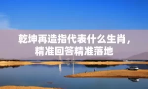 乾坤再造指代表什么生肖，精准回答精准落地