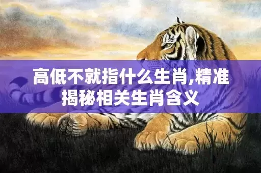 高低不就指什么生肖,精准揭秘相关生肖含义插图