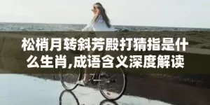 松梢月转斜芳殿打猜指是什么生肖,成语含义深度解读