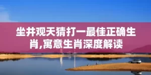 坐井观天猜打一最佳正确生肖,寓意生肖深度解读