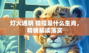 灯火通明 猜指是什么生肖，精确解读落实