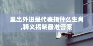 里出外进是代表指什么生肖,释义揭晓最准答案
