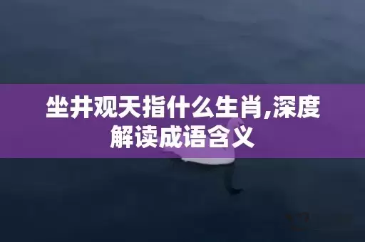 坐井观天指什么生肖,深度解读成语含义插图