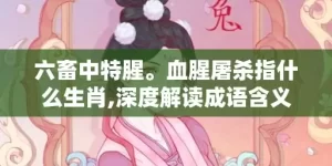 六畜中特腥。血腥屠杀指什么生肖,深度解读成语含义