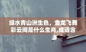 绿水青山洲生色，金龙飞舞彩云间是什么生肖,成语含义深度解读