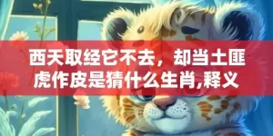 西天取经它不去，却当土匪虎作皮是猜什么生肖,释义揭晓最准答案