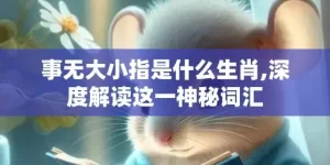 事无大小指是什么生肖,深度解读这一神秘词汇