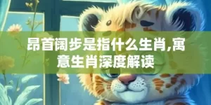 昂首阔步是指什么生肖,寓意生肖深度解读